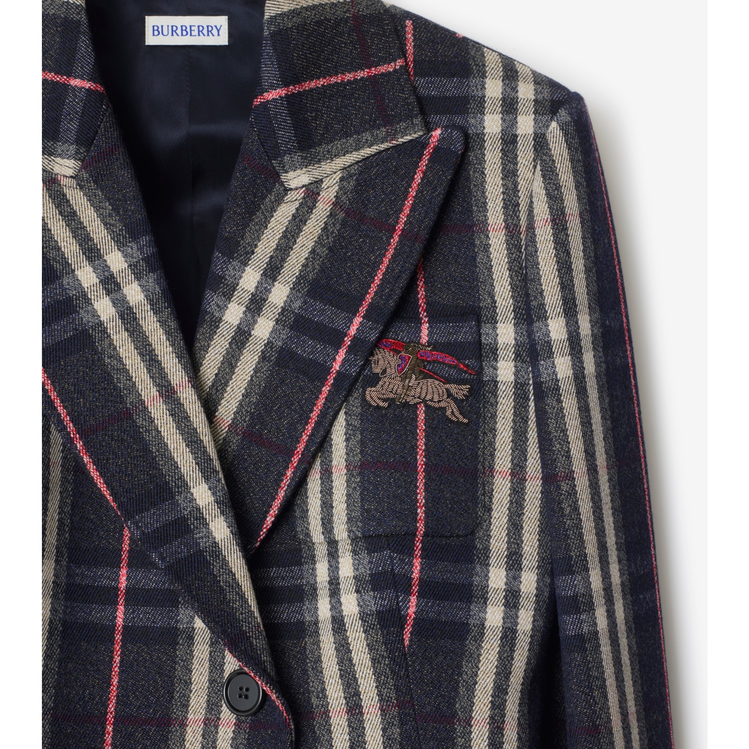 Check Wool Tailored Jacket