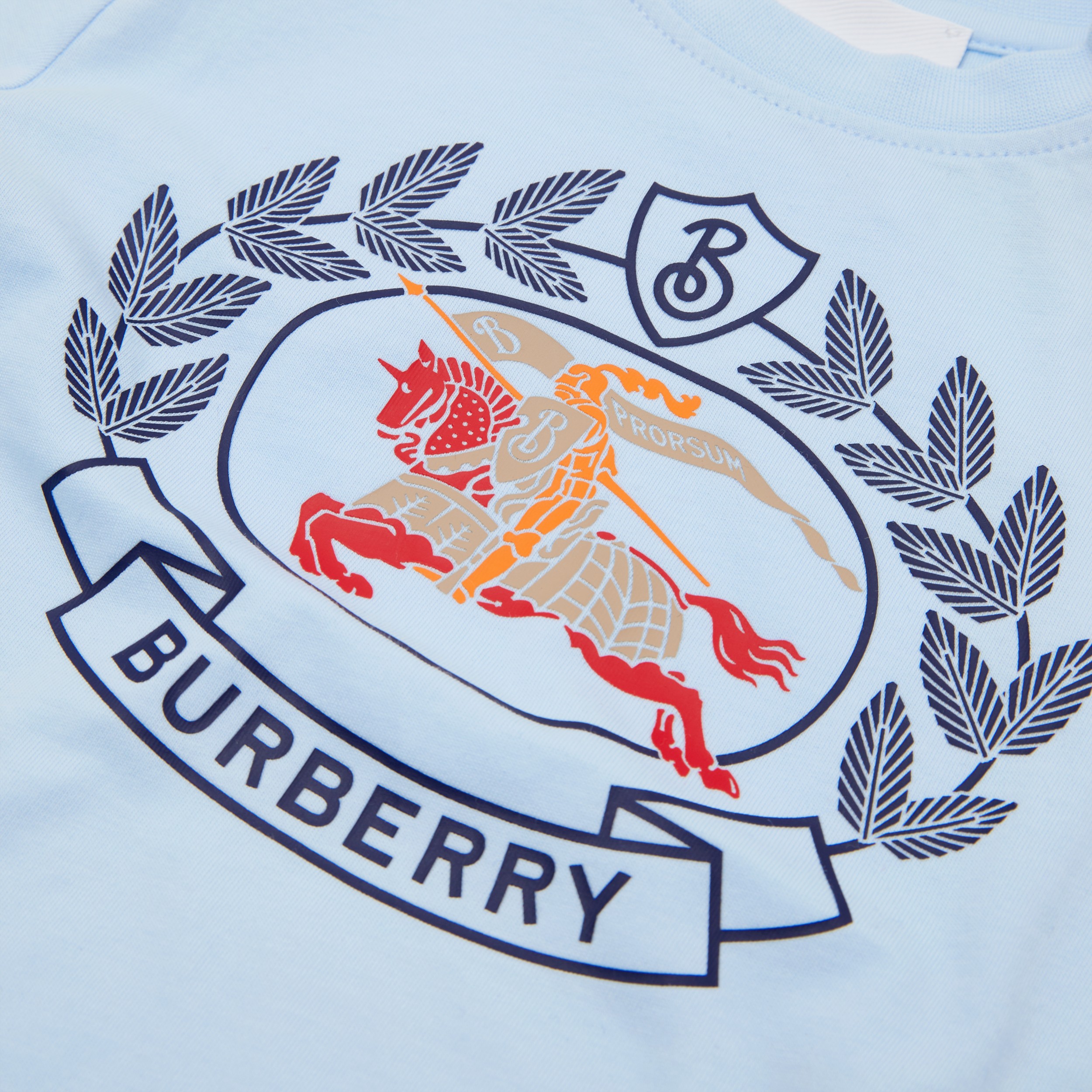 Camiseta em algodão com estampa Equestrian Knight (Azul Claro) - Crianças | Burberry® oficial - 2