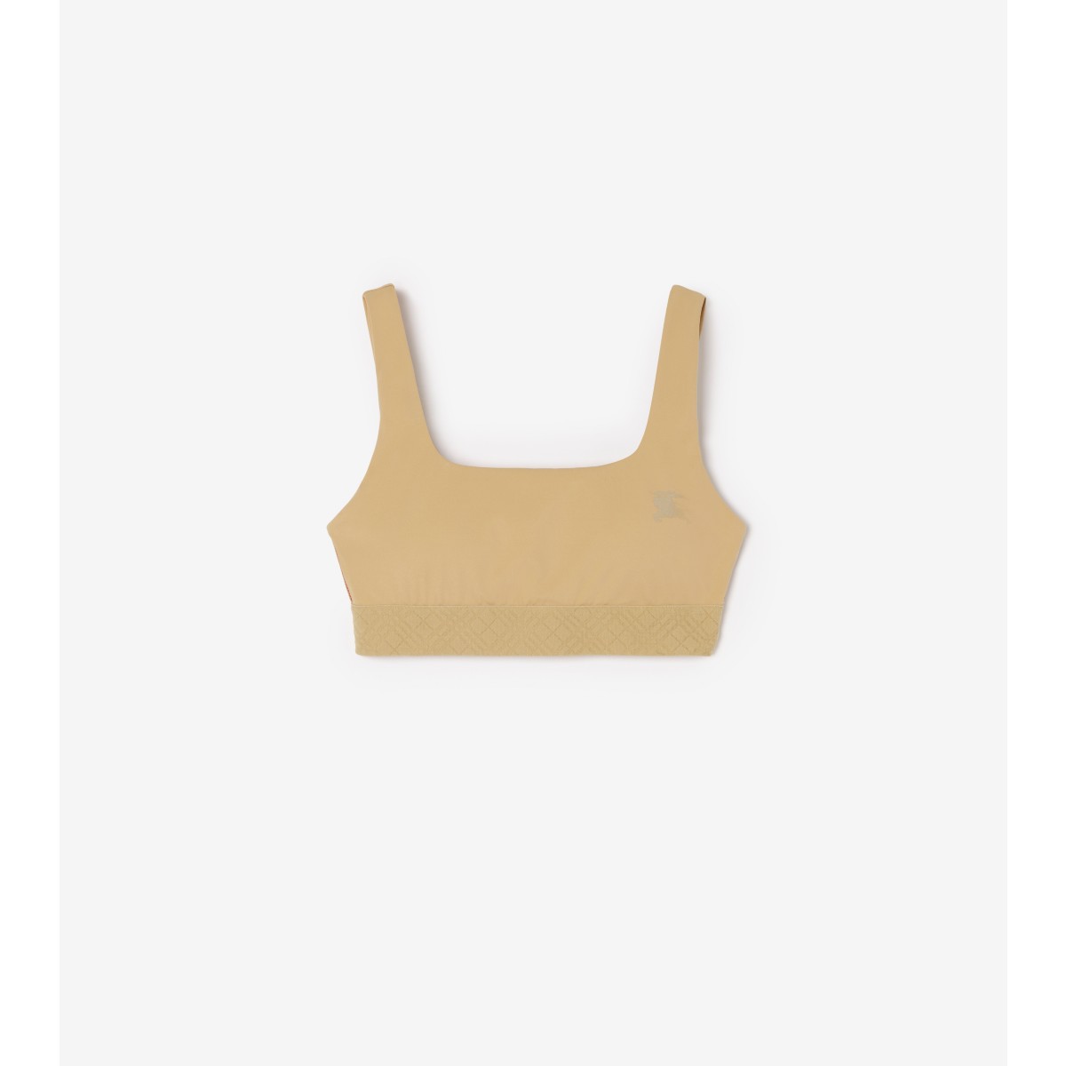  Check Trim Stretch Nylon Bra Top