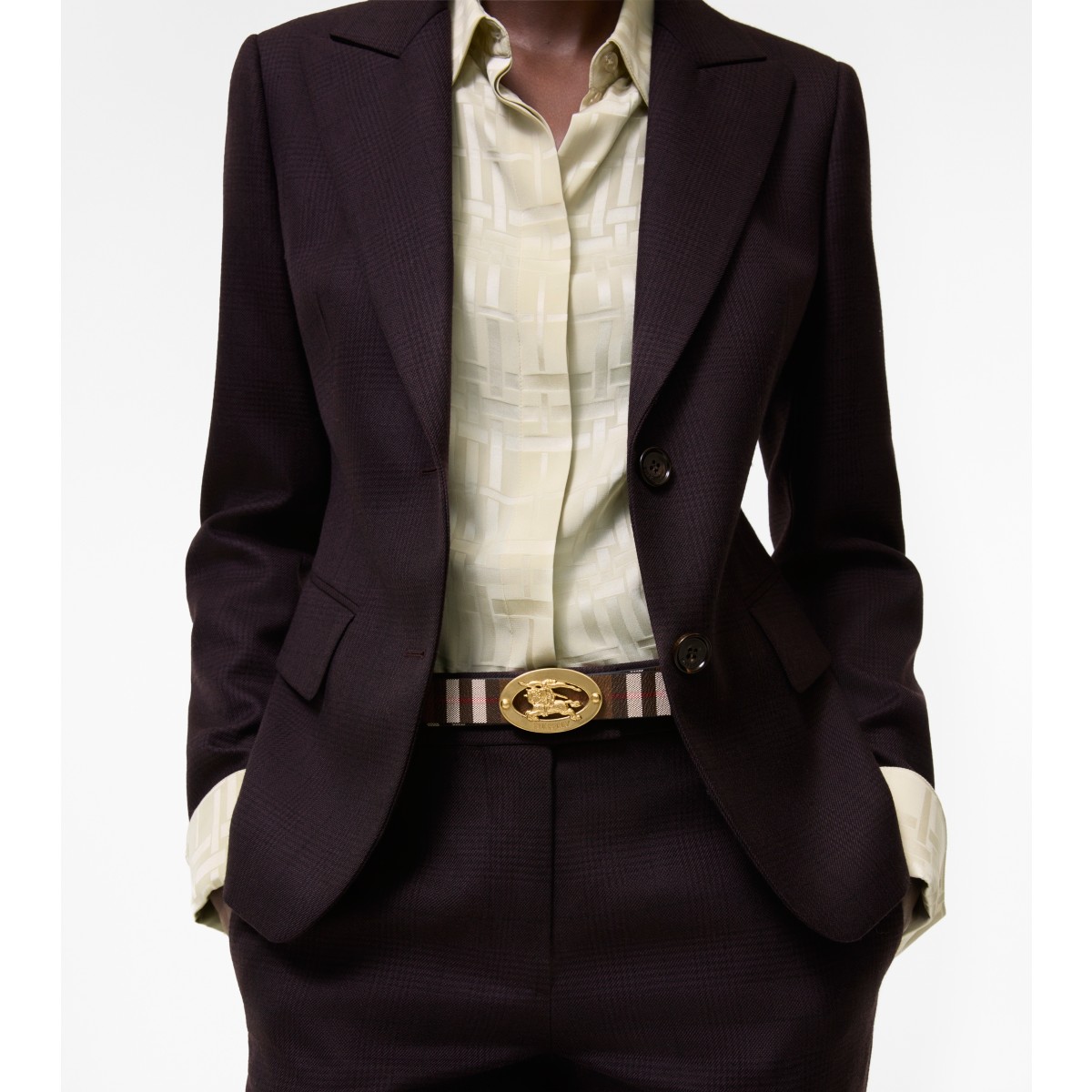  Check Thin Reversible Oval Belt