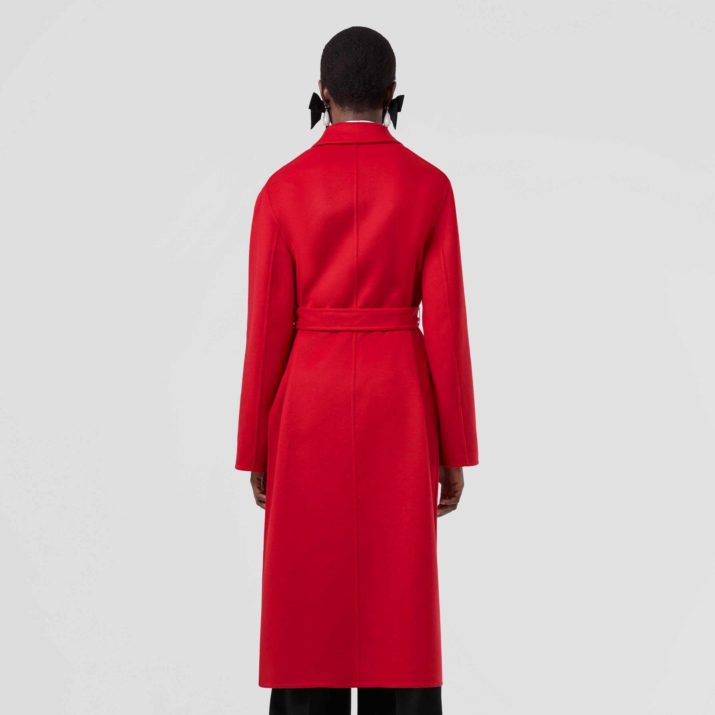 Double-faced Cashmere Coat in Bright Red - Women | Burberry® Official - 3