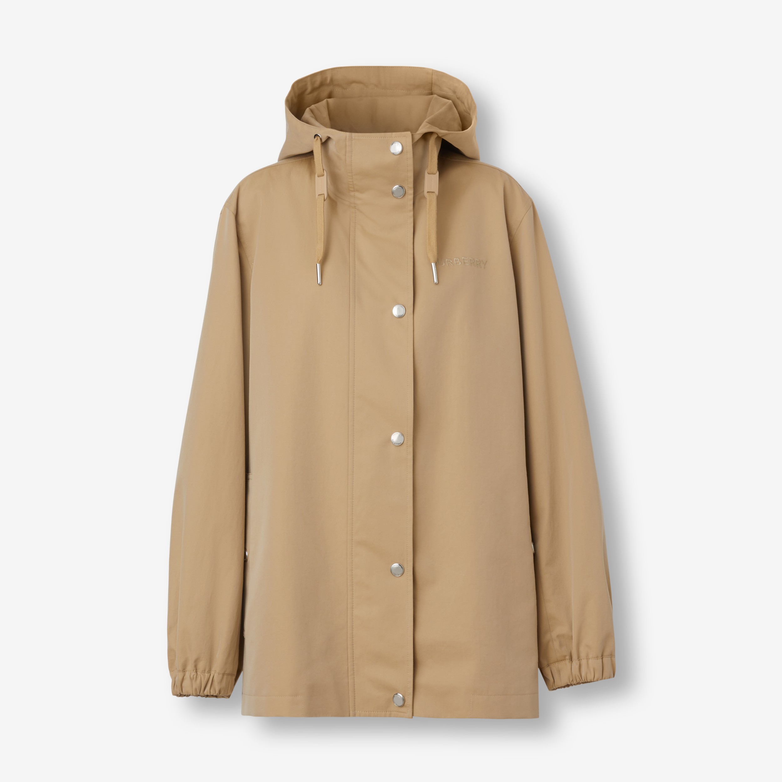 Tropical Gabardine Hooded Jacket in Honey - Women | Burberry® Official - 1