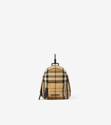 チェック バックパックチャーム (アーカイブベージュ) - メンズ | Burberry®公式サイト