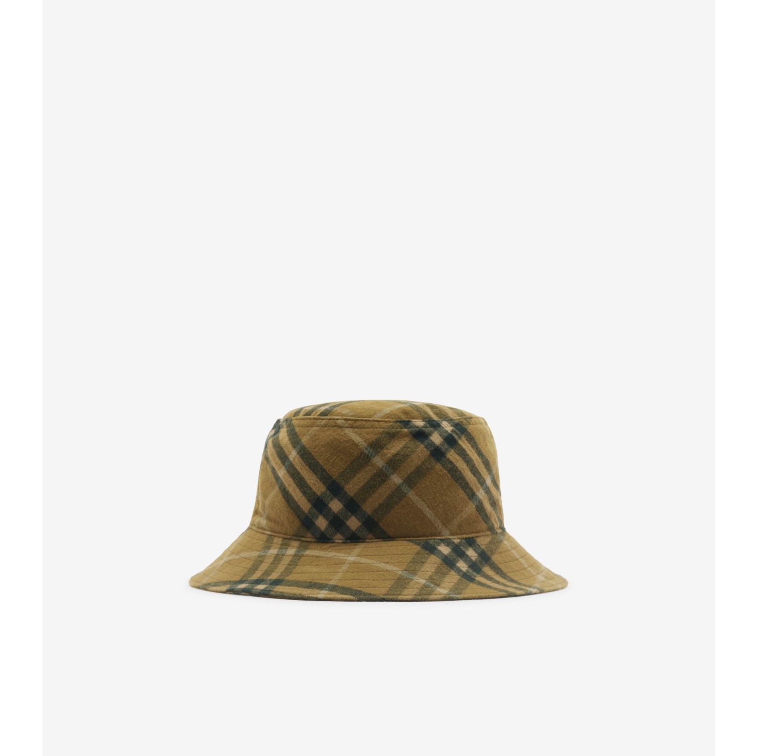 Check Cotton Bucket Hat in Camp Men Burberry Official