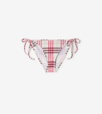 Check Bikini Briefs in Aubergine purple - Women, Nylon | Burberry