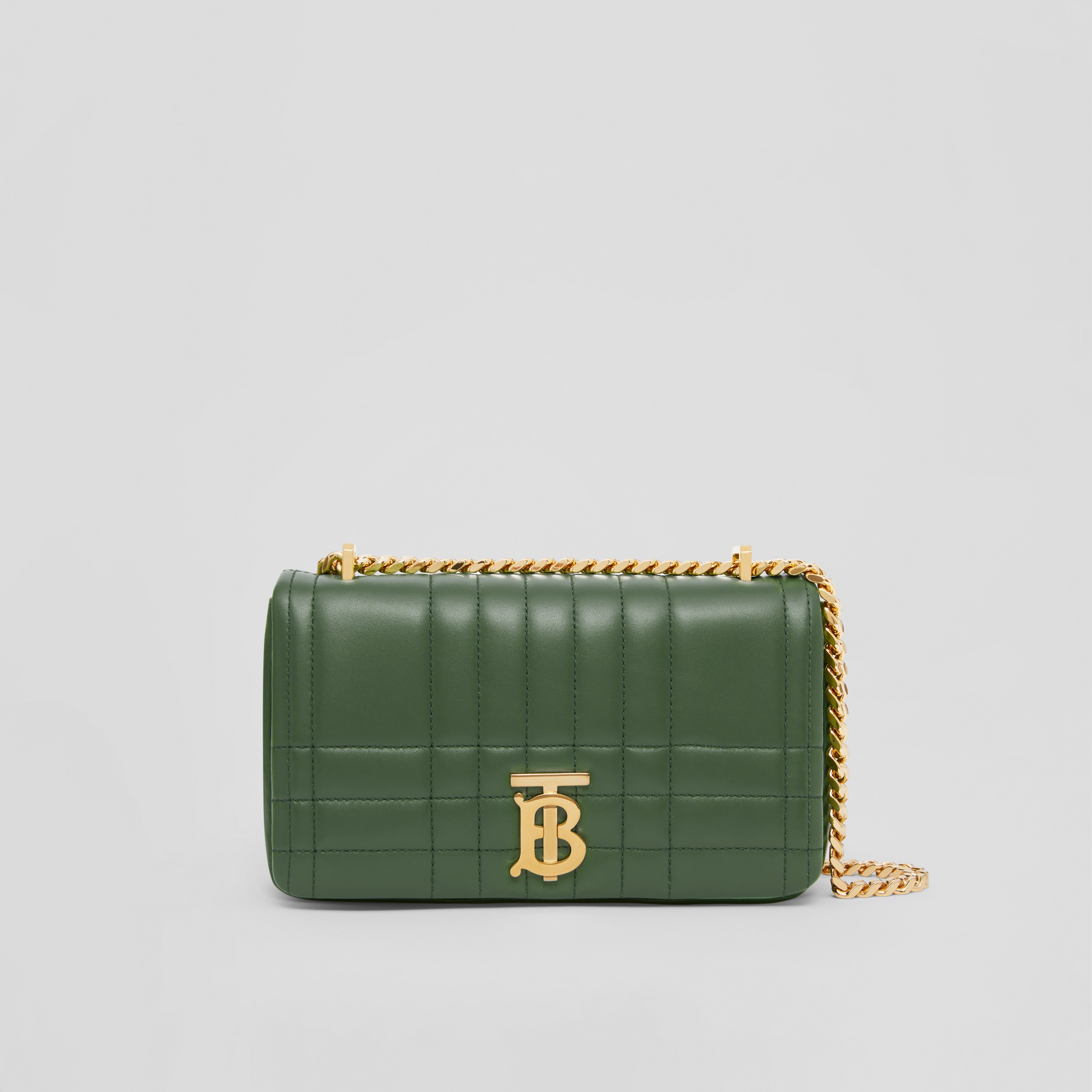 Quilted Leather Small Lola Bag in Deep Emerald Green - Women | Burberry® Official - 1