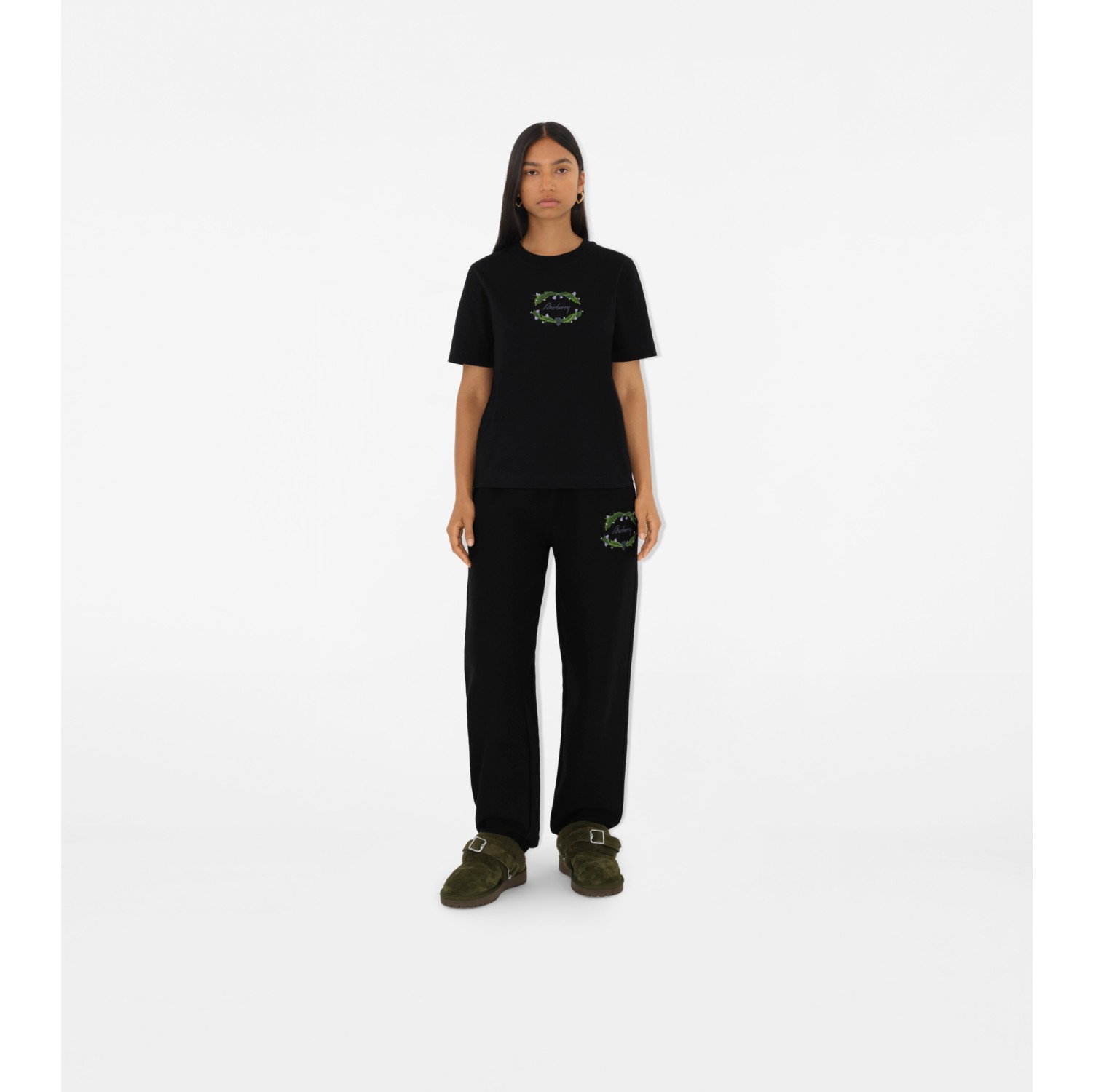 Logo Cotton Blend Jogging Pants