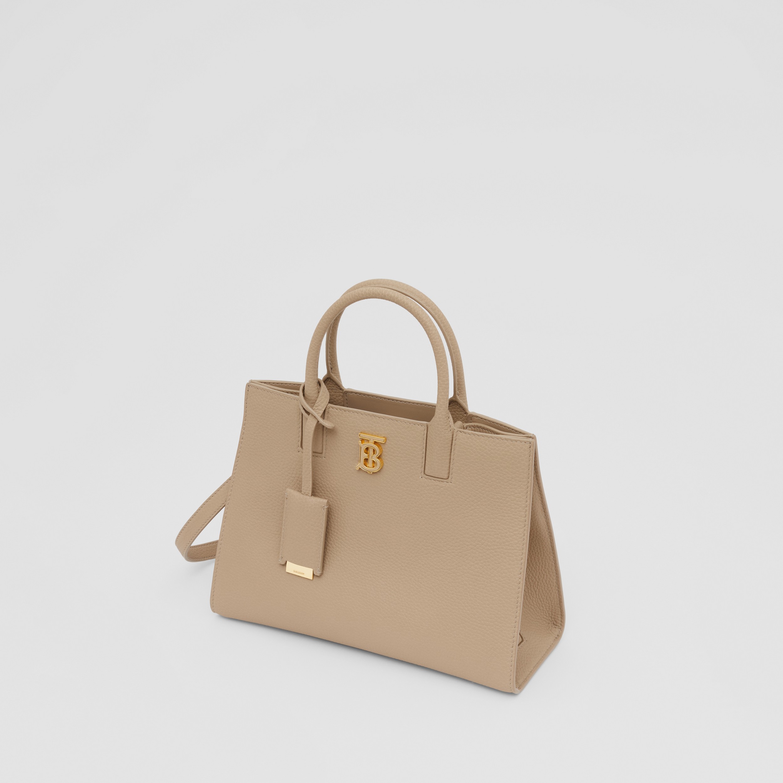 Grainy Leather Mini Frances Bag in Oat Beige - Women | Burberry® Official - 4