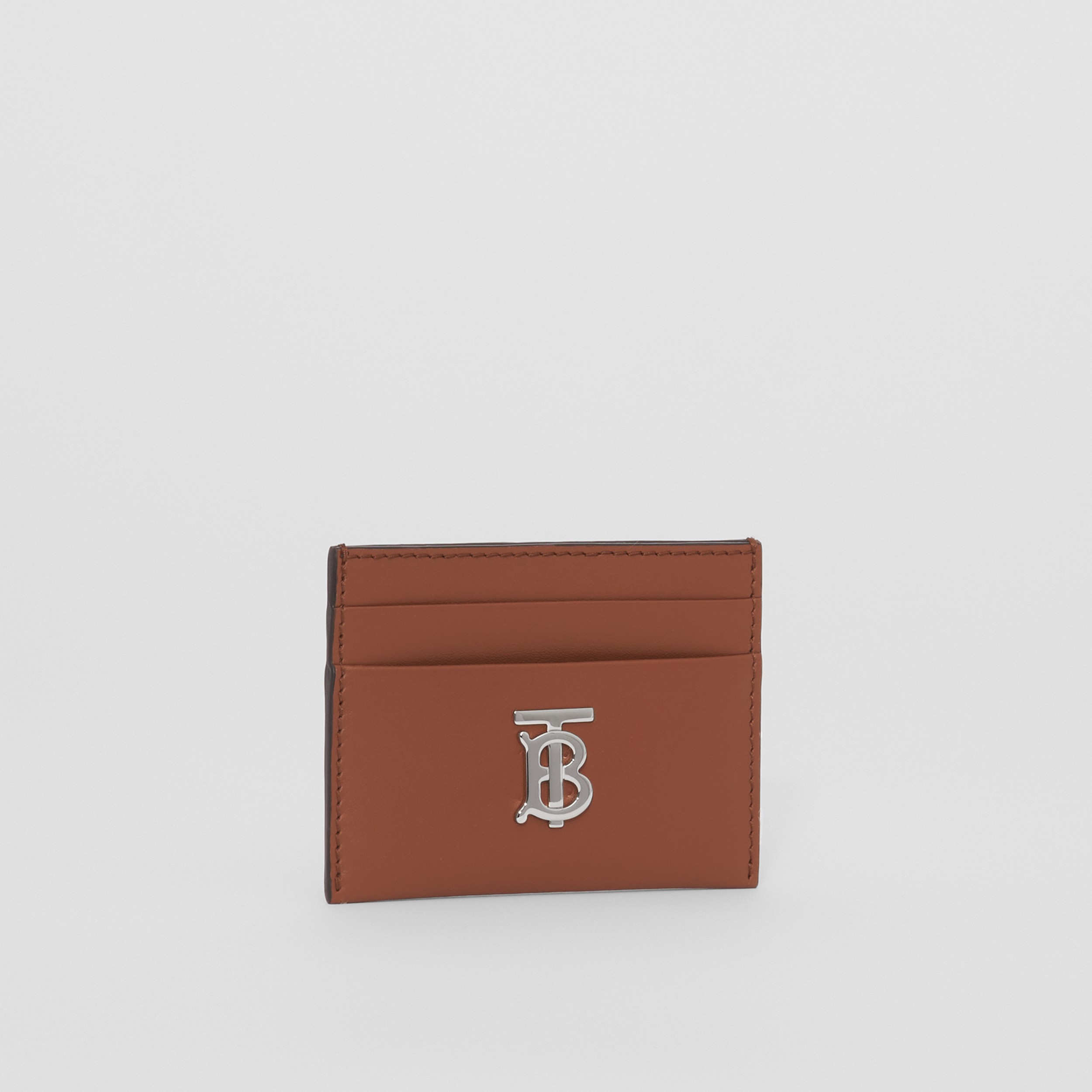 Leather TB Card Case in Malt Brown - Women | Burberry® Official - 4
