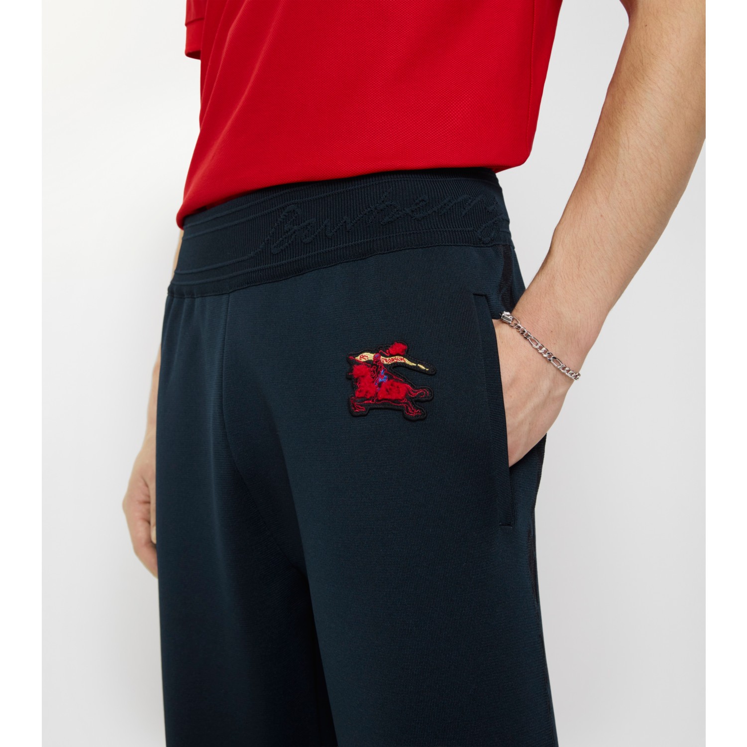 EKD Viscose Blend Track Pants in Navy - Men | Burberry® Official