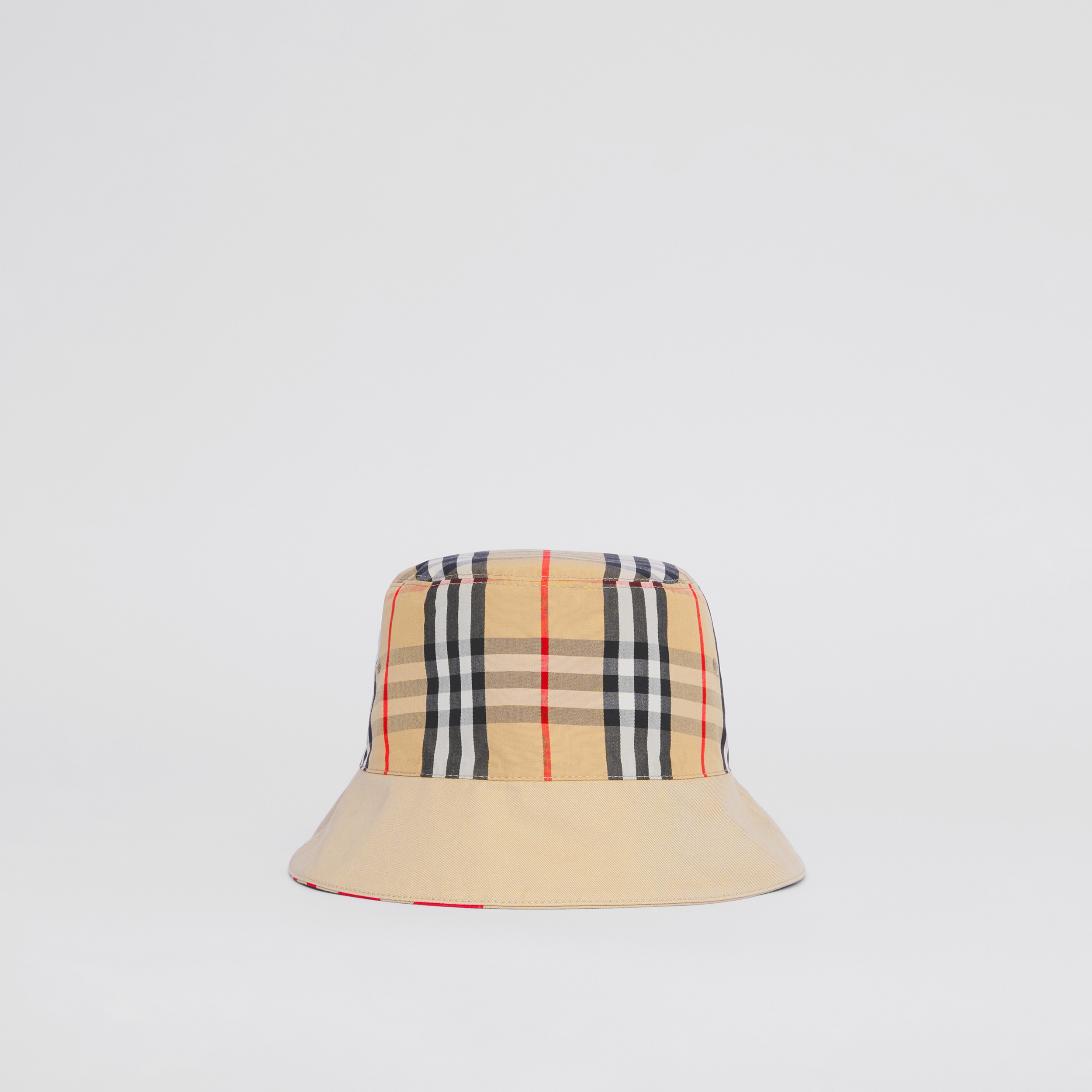 betalingsmiddel bånd kabine Reversible Logo Print Cotton Gabardine Bucket Hat in Honey | Burberry®  Official
