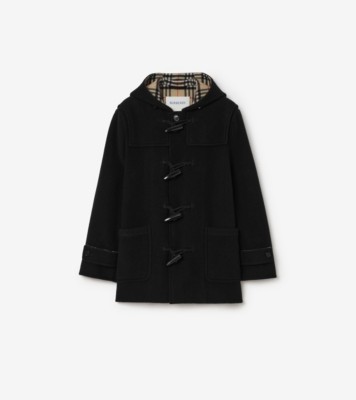 美品 BURBERRY BLACK LABEL ケーブルニット コート ダッフル BURBERRY BLACKLABEL ケーブルニット ダッフルコート 黒 M BURBERRY