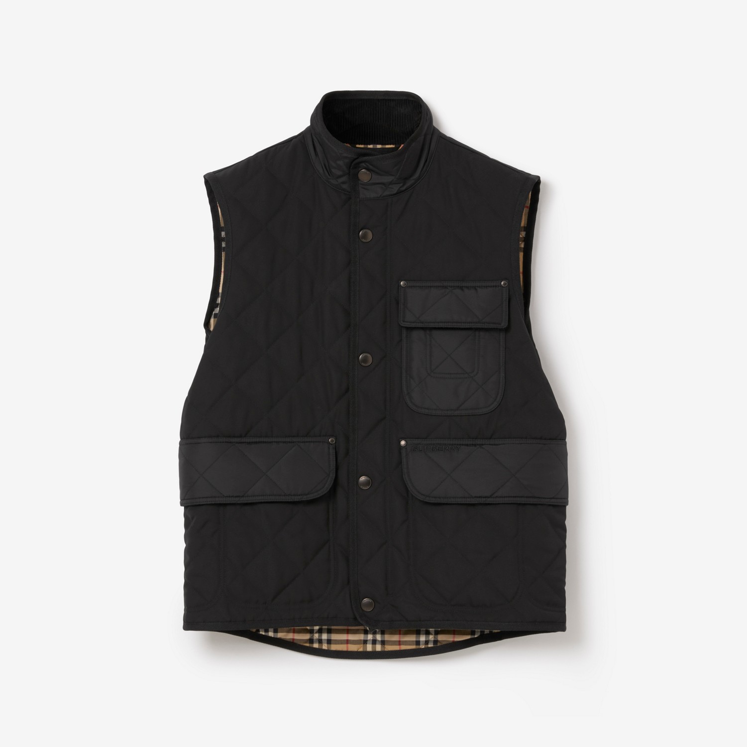 Quilted Thermoregulated Gilet in Black - Men | Burberry® Official