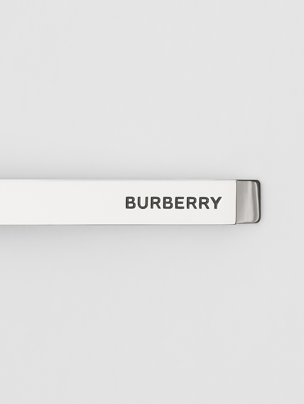 Metallic for Men Burberry Tie Clip With Logo in Silver Mens Accessories Ties 