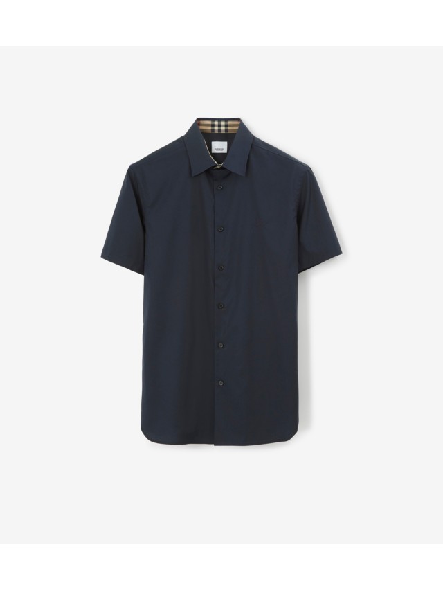 Monogram Short-Sleeved Chambray Shirt - Ready-to-Wear