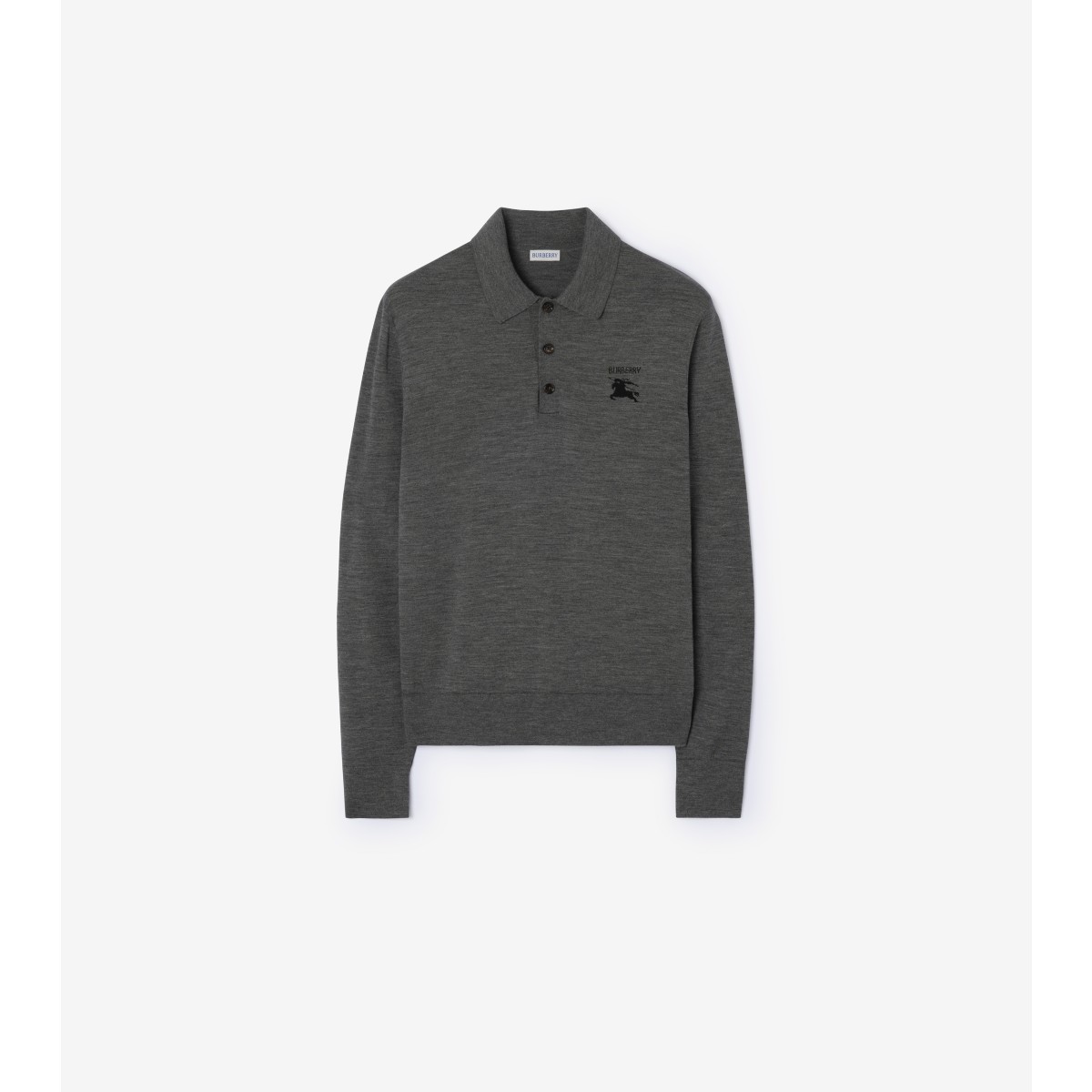  Long-sleeve Knight Wool Polo Shirt