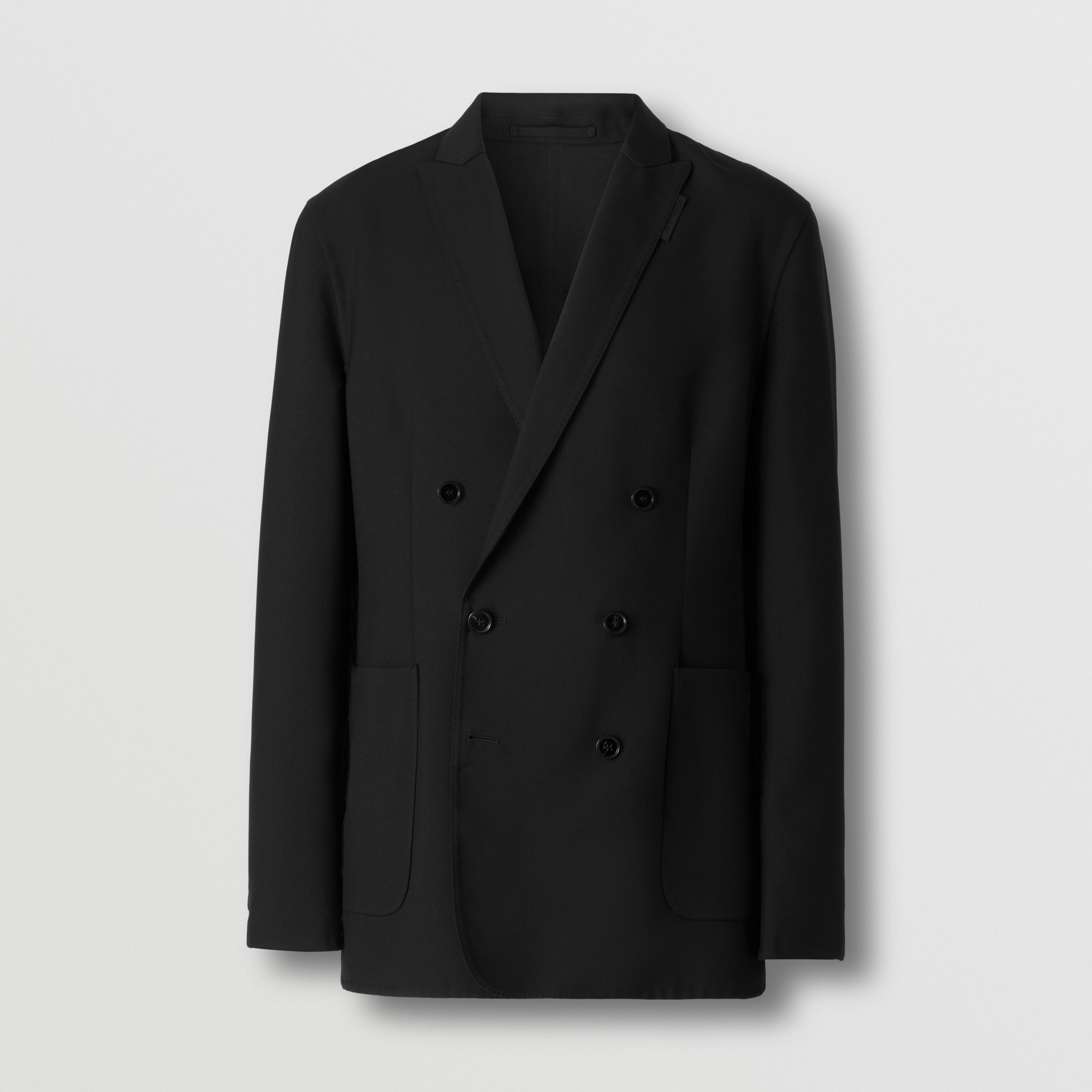 Slim Fit Wool Tailored Jacket in Black - Men | Burberry® Official - 4