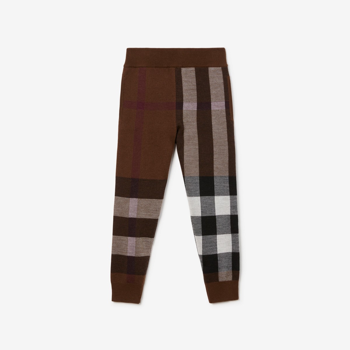 Burberry Kids' Gerard Checked Jogging Pants In Dark Birch Brown