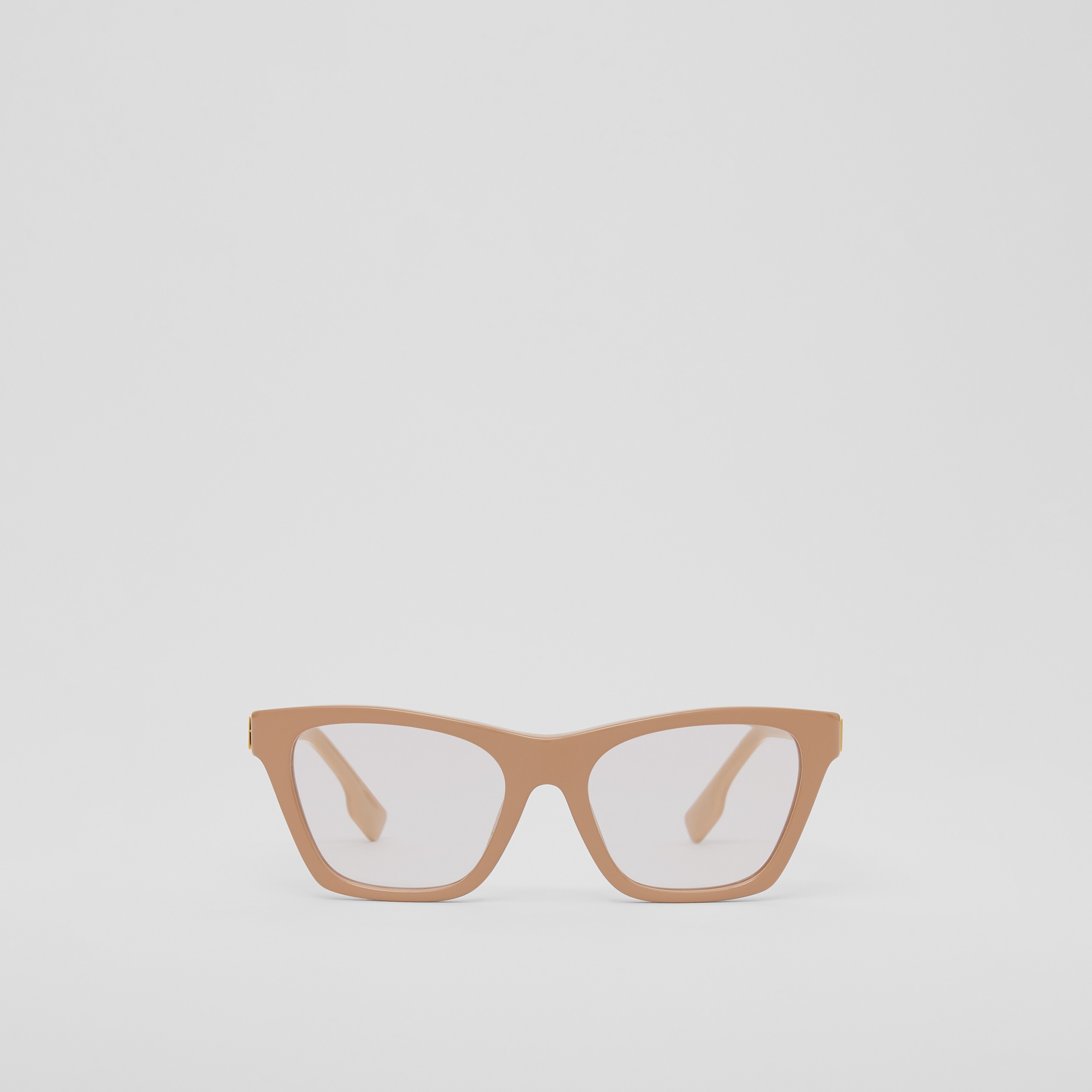 Eckige Korrekturbrille mit Metallbeschlag (Biskuitbeige) - Damen | Burberry® - 1