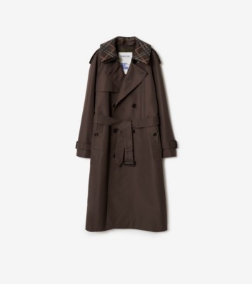 美品　バーバリーロンドン　トレンチコート　ギガチェック　シルク混　M 8B20487C-FEF9-4BBF-84E1-