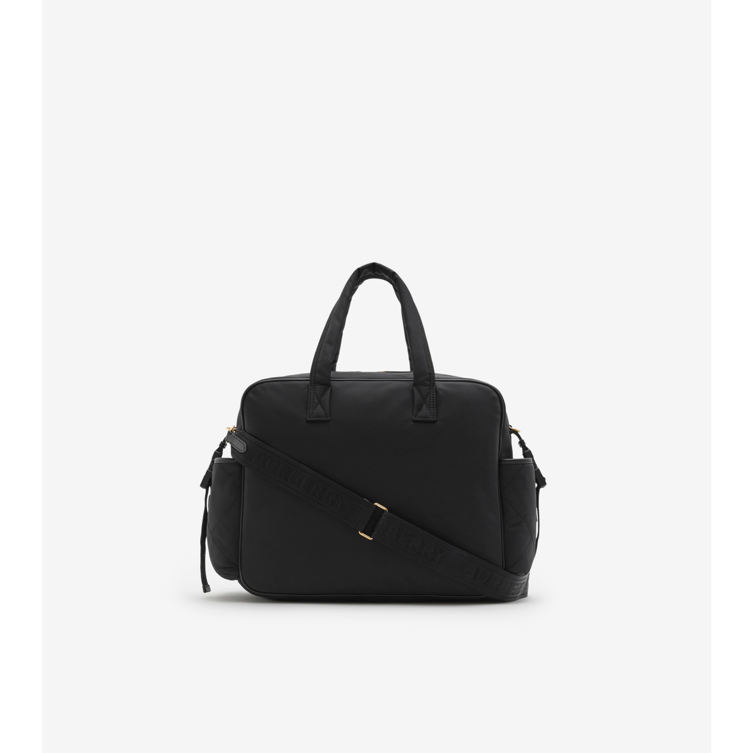 Sac à dos à langer en nylon avec cuir (Noir) - Enfant