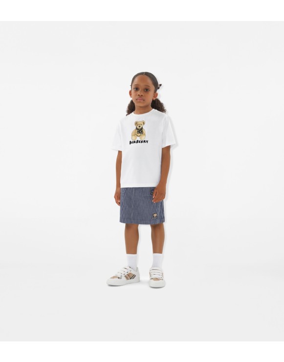 T-shirt in cotone con orsetto Thomas