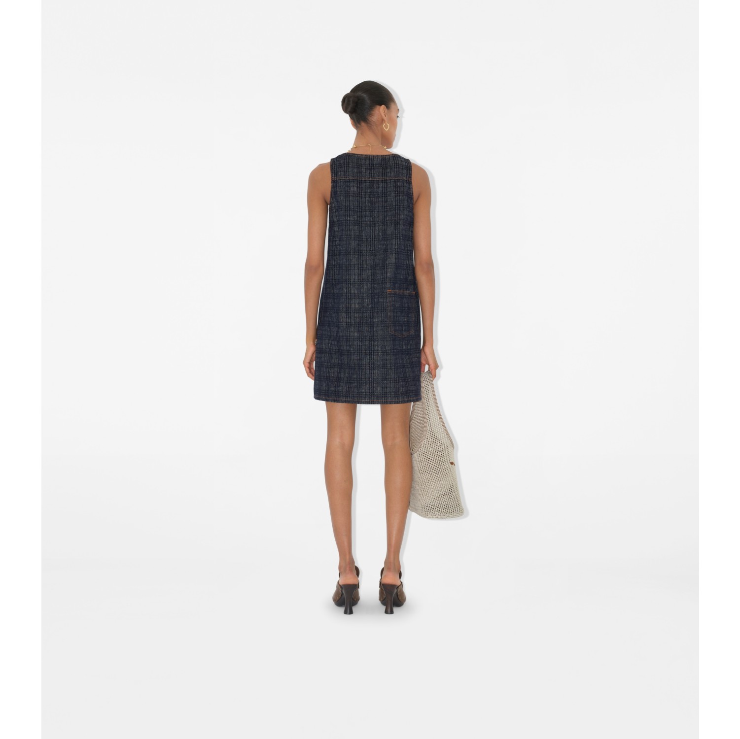 Check Denim Dress