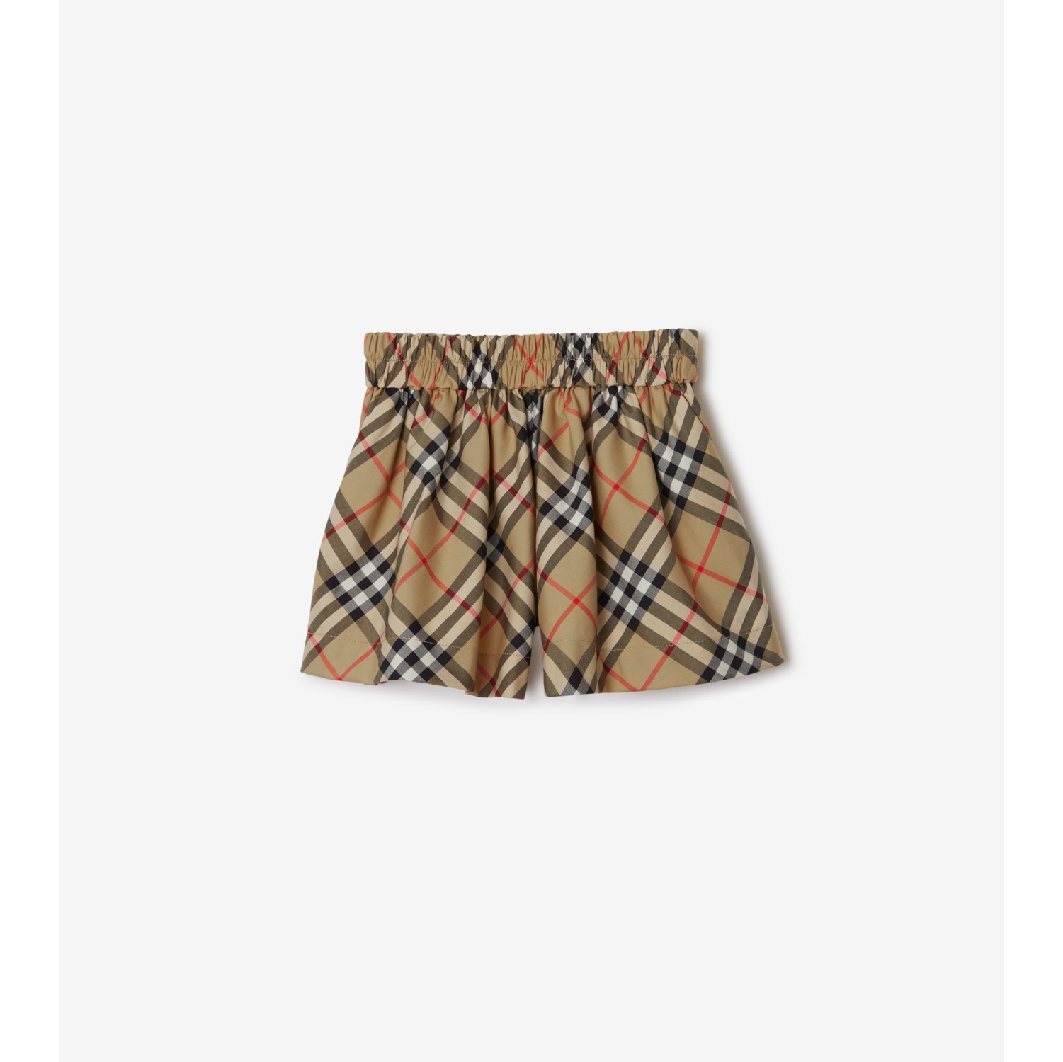 Check Stretch Cotton Shorts