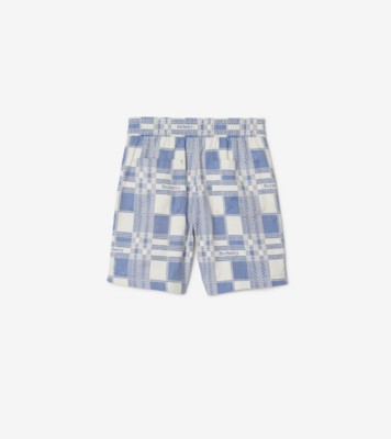 JNBY logo-patch cotton shorts - Blue