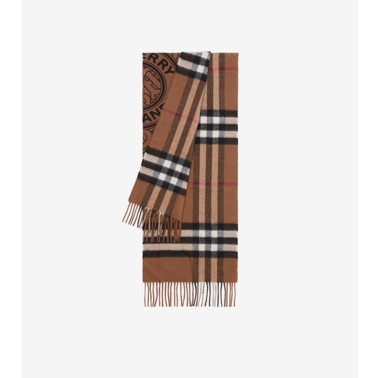 Montage Cashmere Reversible Scarf in Birch Brown