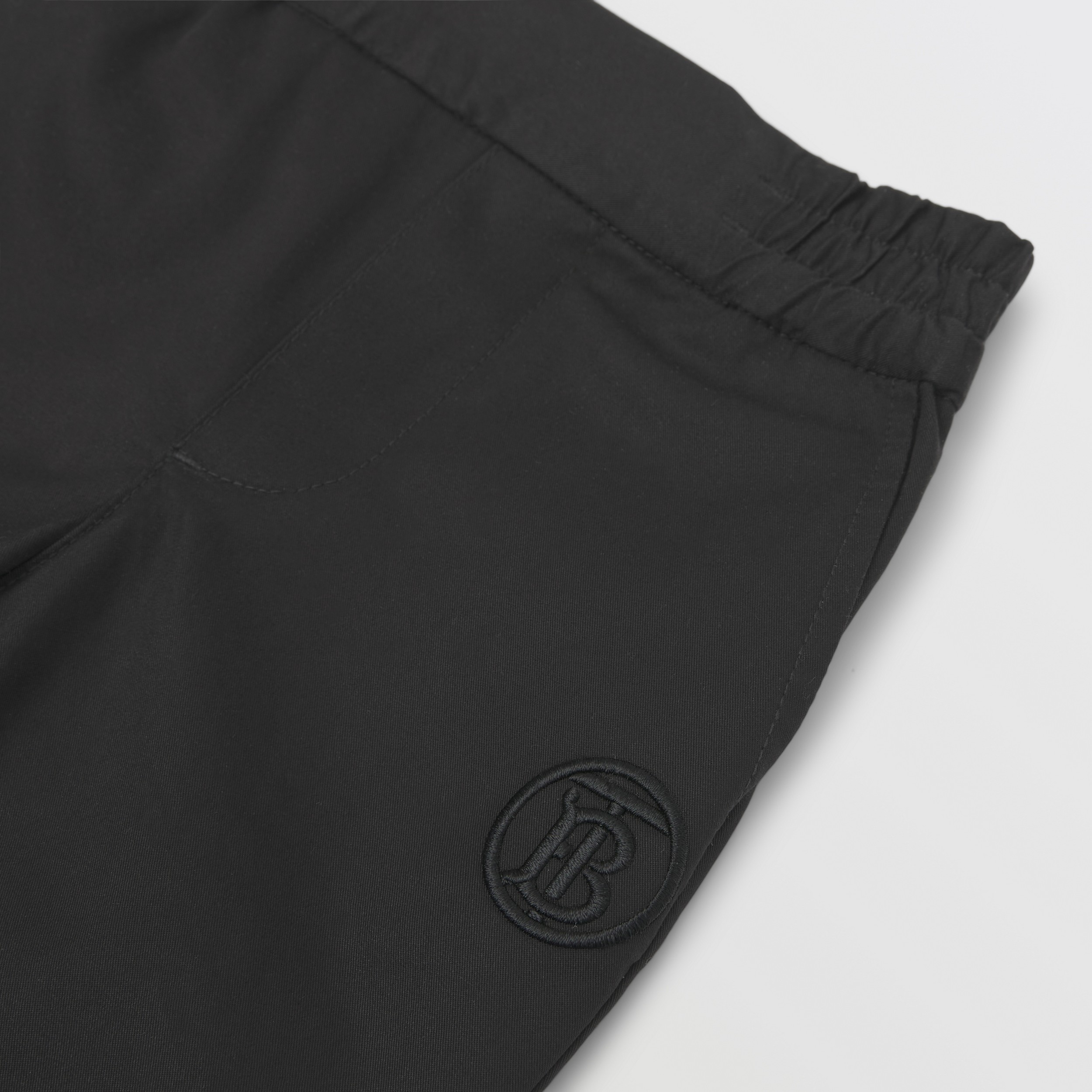 Monogram Motif Cotton Trousers in Black - Children | Burberry® Official - 2