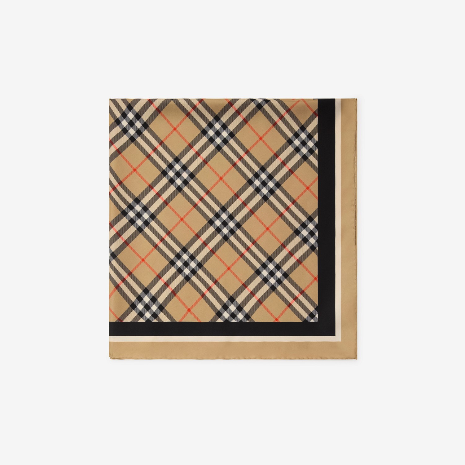 チェック シルクスカーフ (サンド) | Burberry®公式サイト チェック シルクスカーフ (サンド) | Burberry®公式サイト