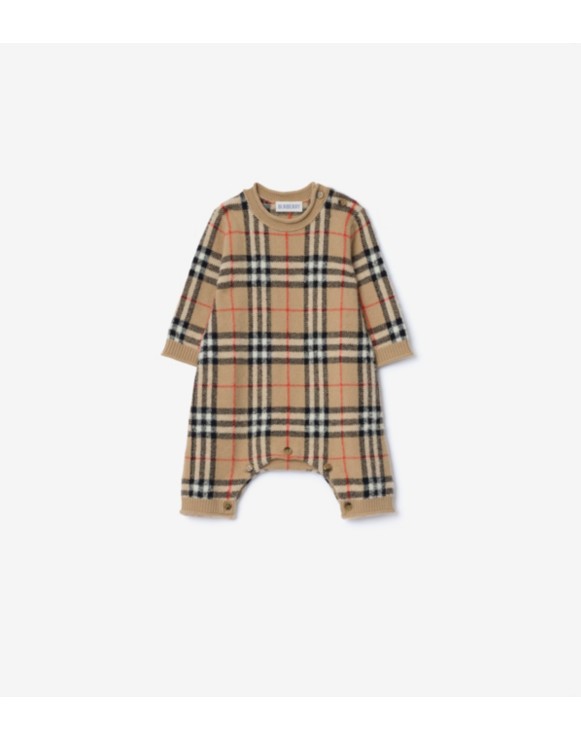 Check Wool Cashmere Jumpsuit