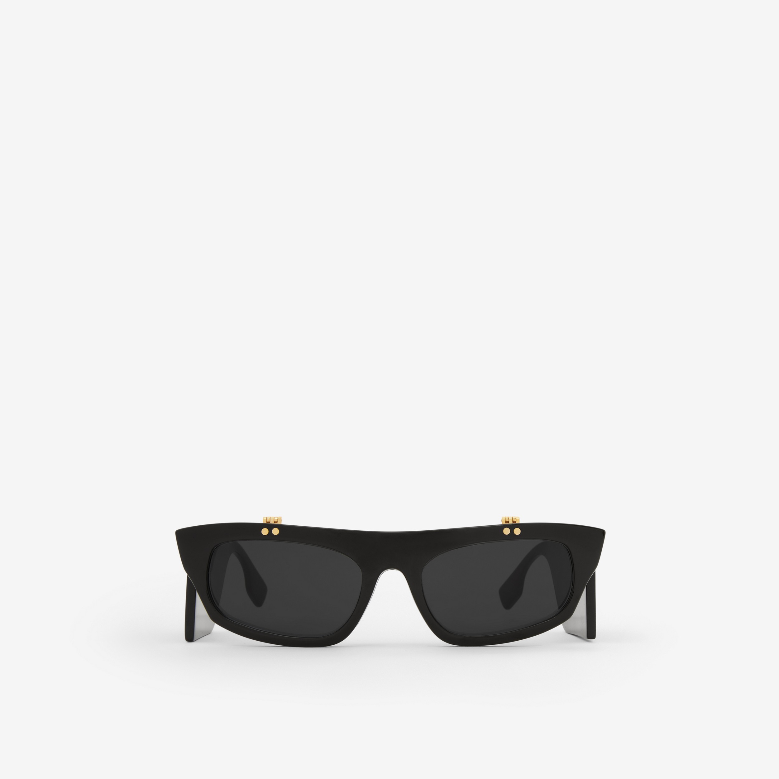 Gafas de sol Palmer con montura de ojo de gato abatible (Negro/negro) - Mujer | Burberry® oficial - 1