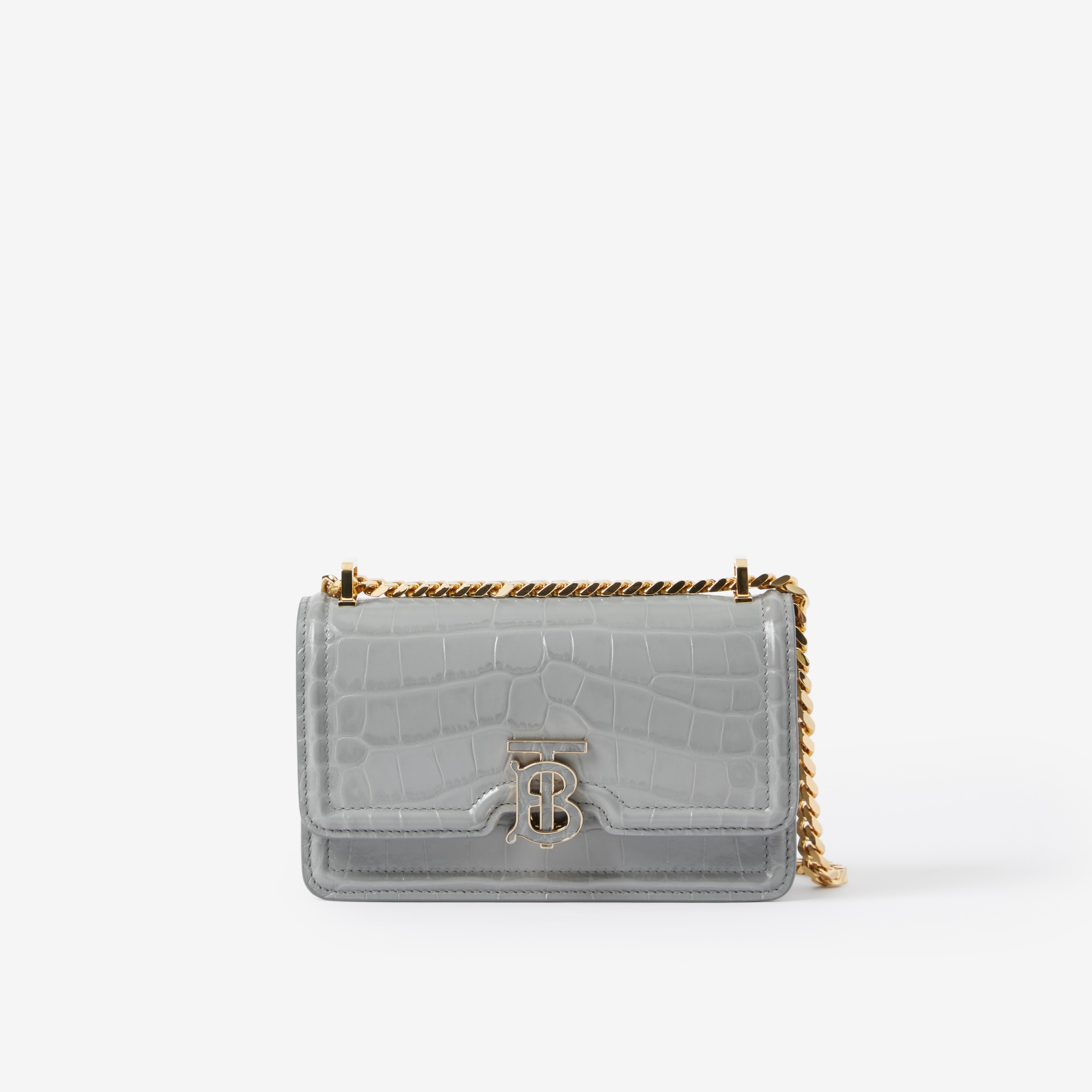 Mini TB Bag in Cloud Grey - Women | Burberry® Official