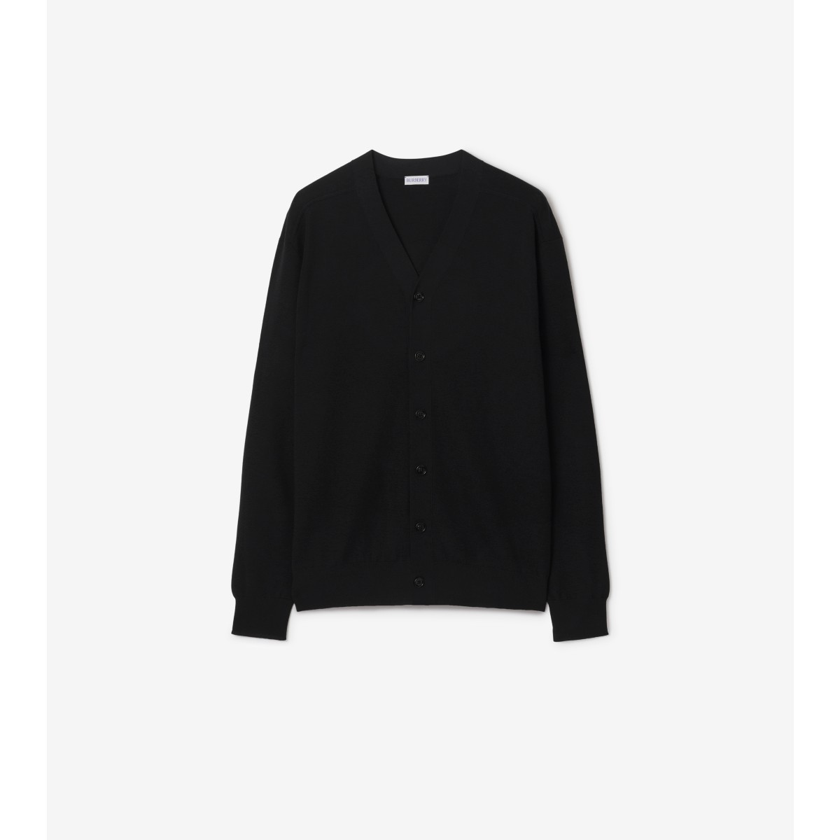 Burberry Wool Cardigan In Black