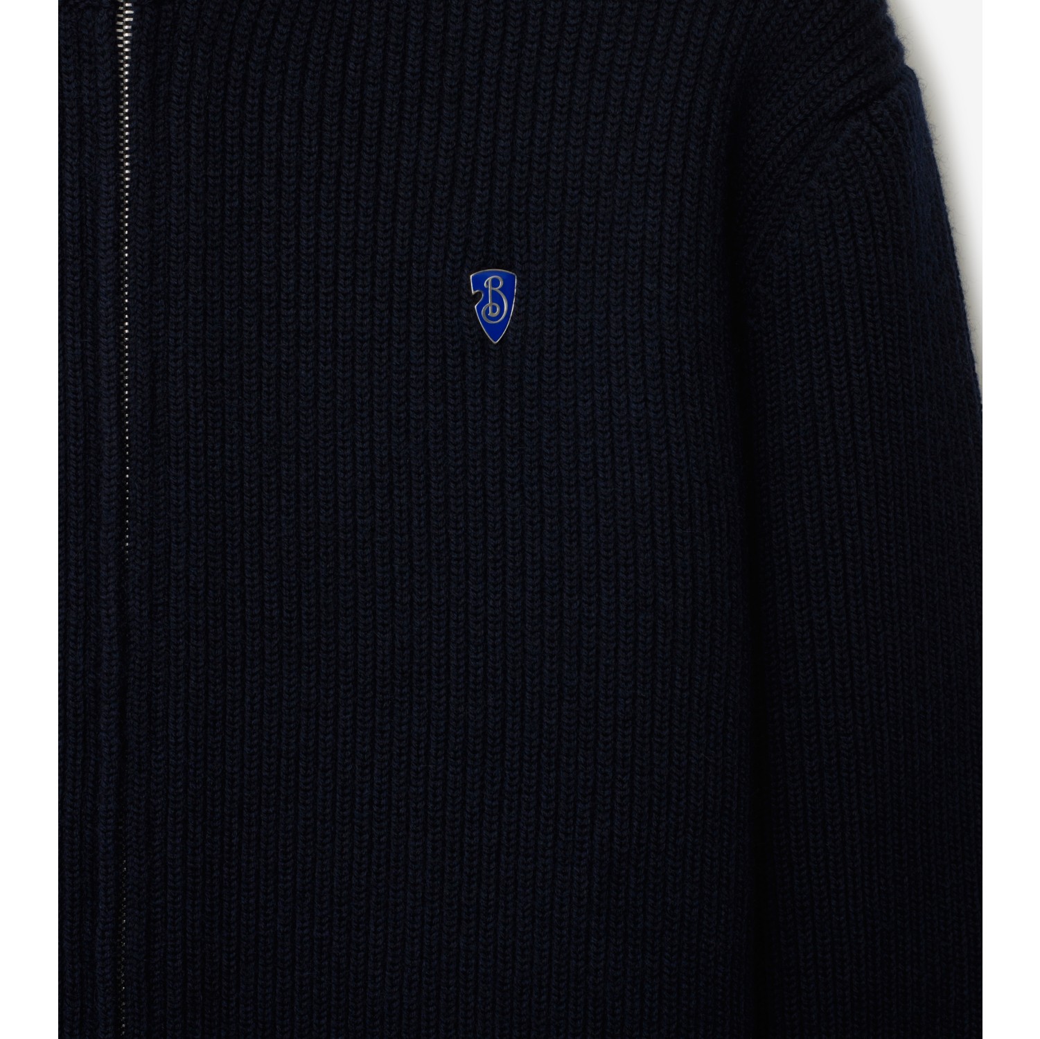 Pull zippé en laine mélangée