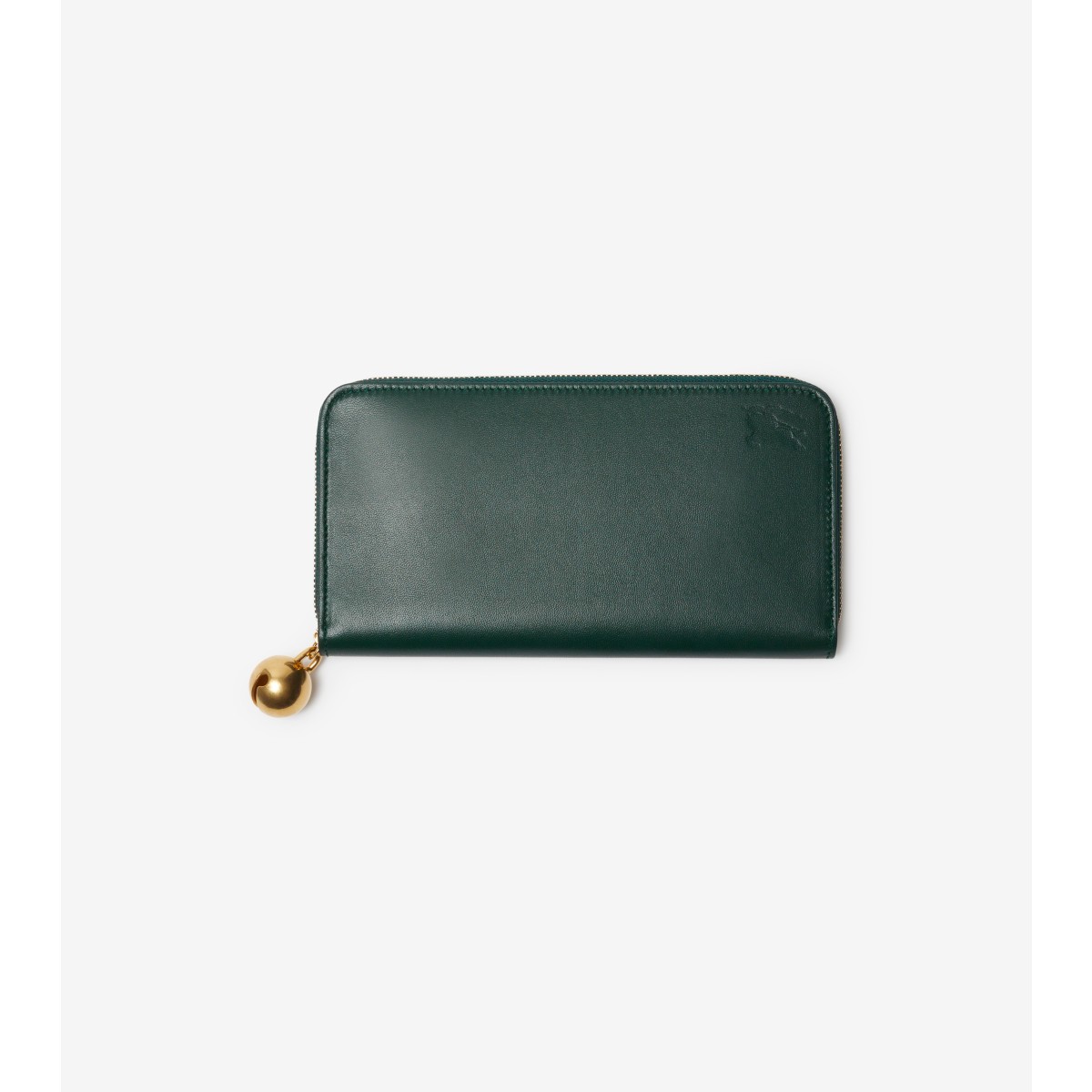 Burberry Ekd Leather Zip Wallet In Vine
