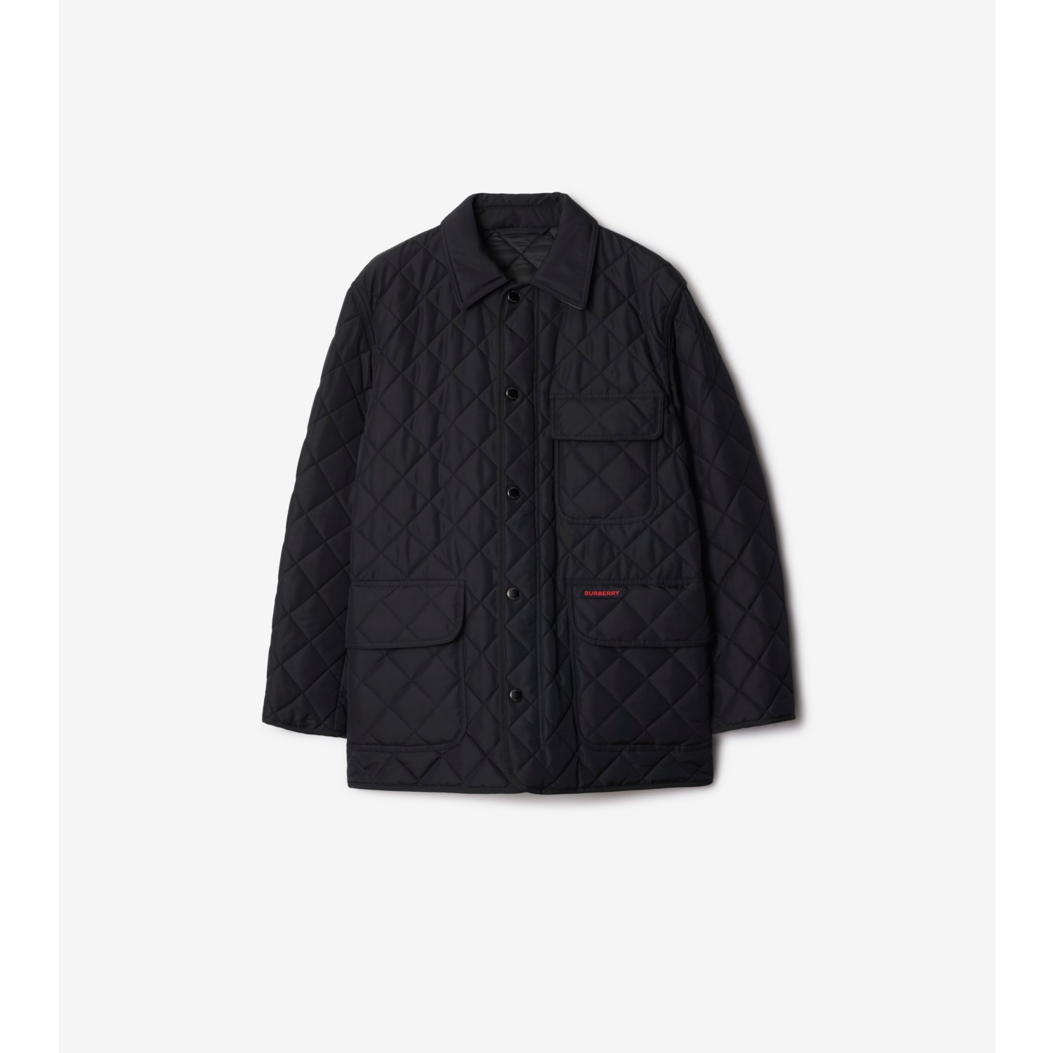 Nylon Quilted Jacket in Black - Men | Burberry® Official