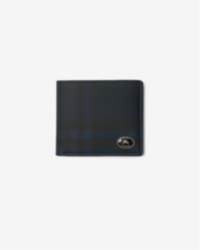 Cartera plegable Check color azul marino