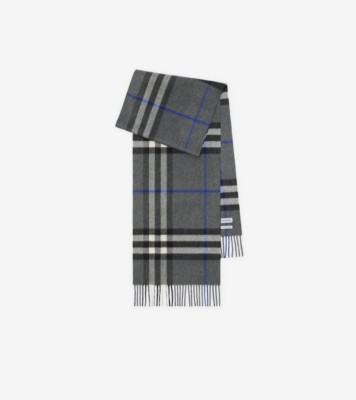 チェック カシミアスカーフ (マールボログレー) | Burberry®公式