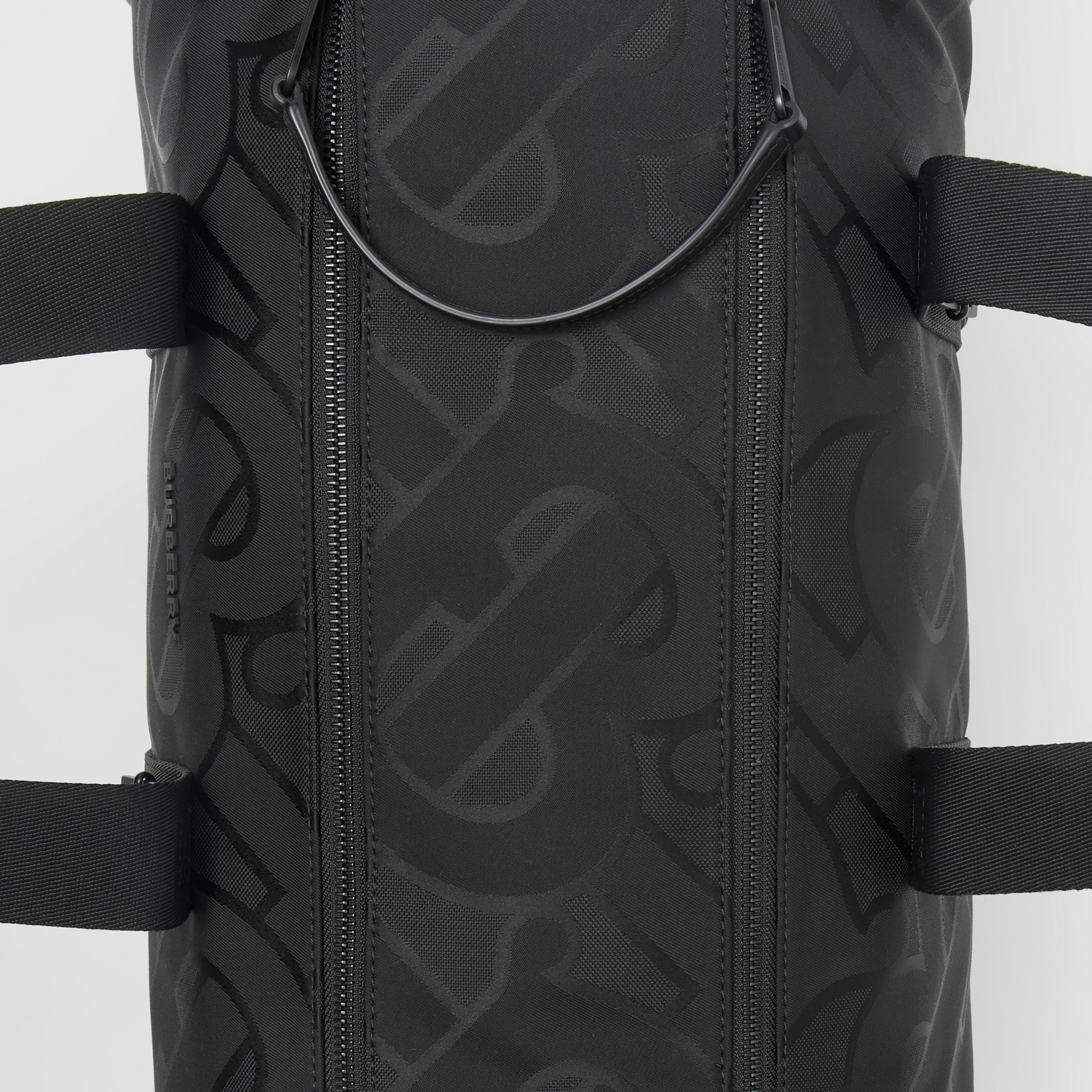 Monogram Jacquard Medium Kennedy Barrel Bag in Black | Burberry® Official - 2