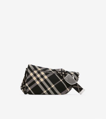 Large Shield Messenger Bag in Black Men Cotton Burberry Official