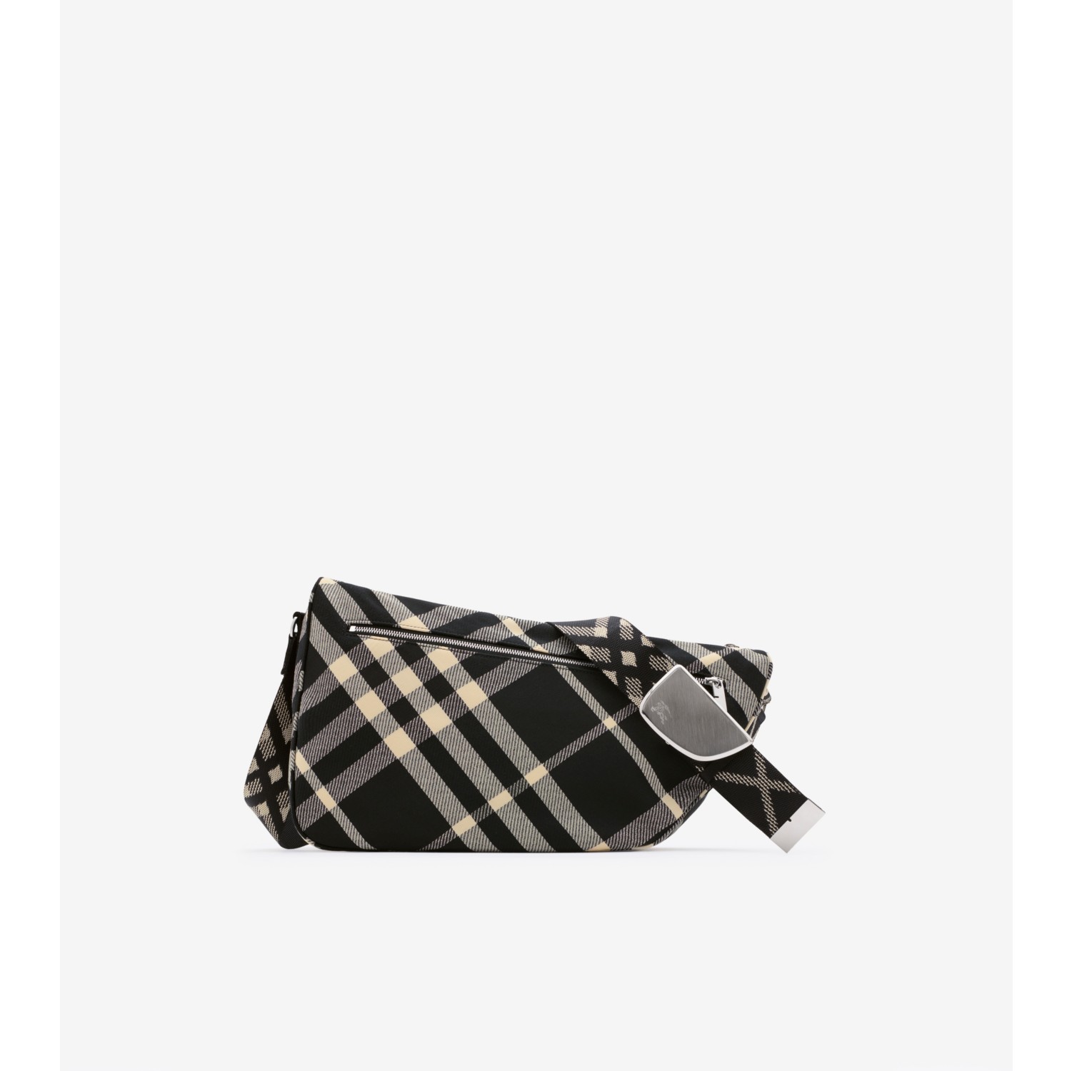 Large Shield Messenger Bag in Black Men Burberry Official