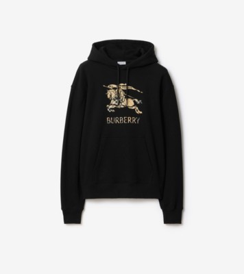 EKD Ombré Cotton Hoodie in Black - Men | Burberry® Official