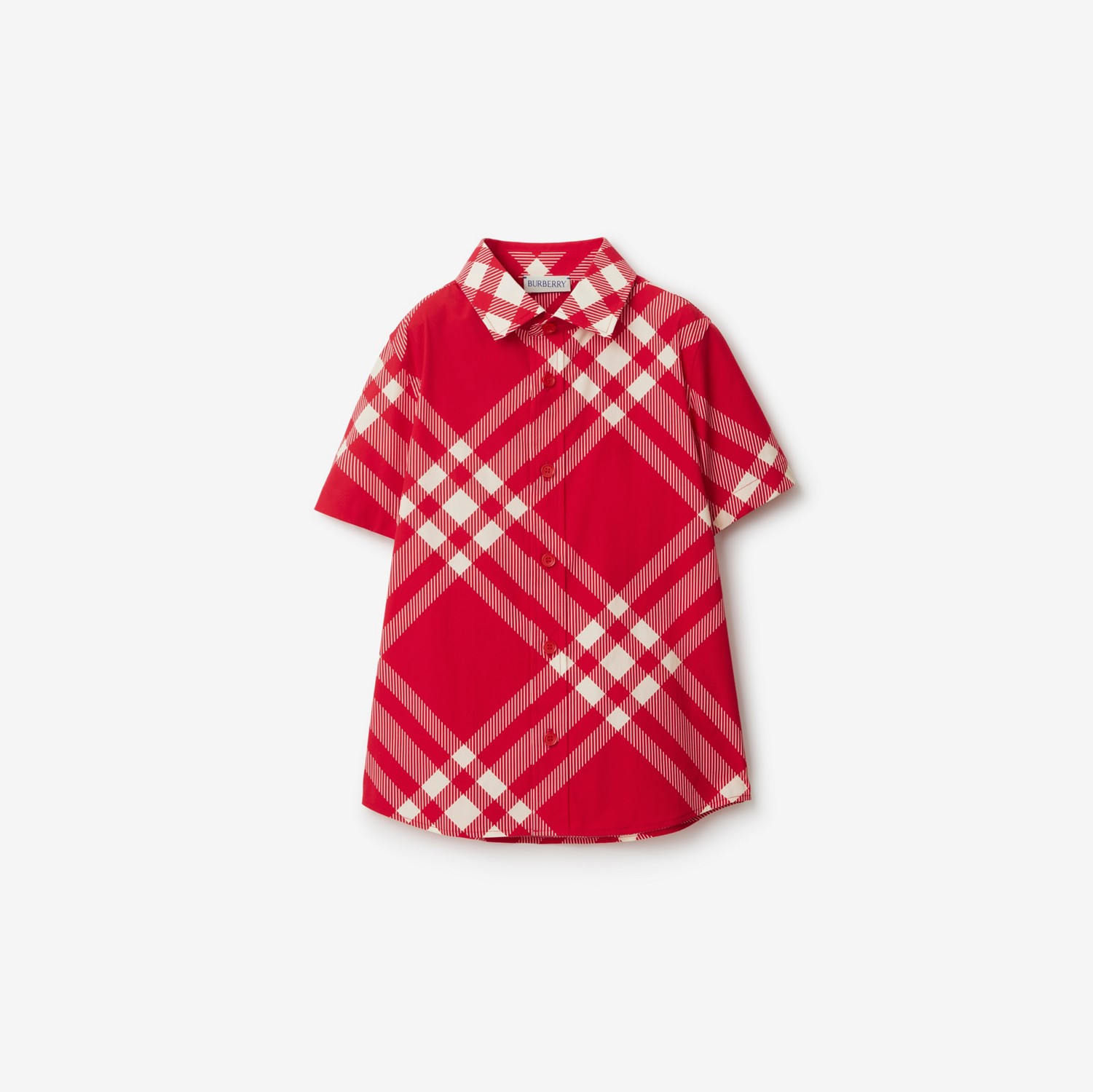 Camisa de algodão stretch xadrez