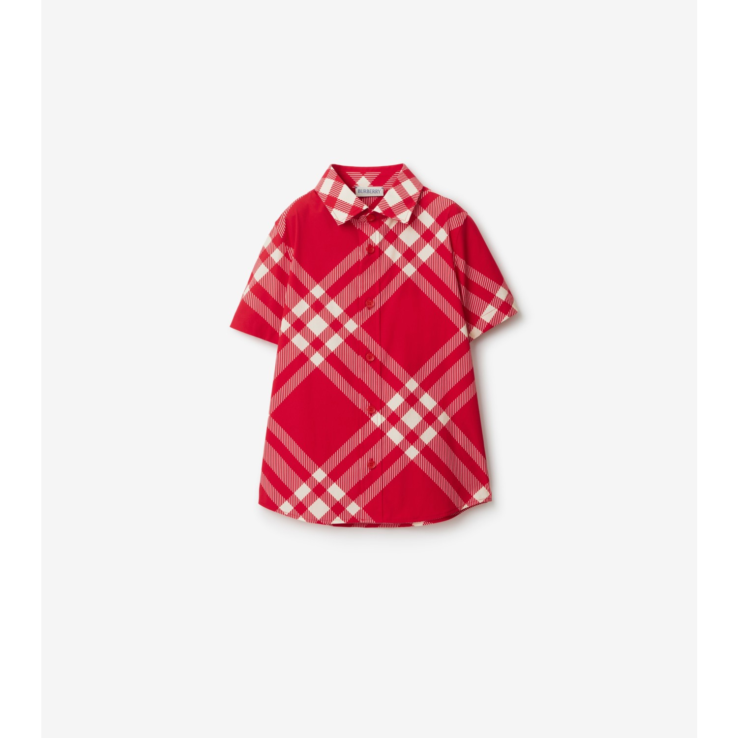 Check Stretch Cotton Shirt in Pillar | Burberry® Official