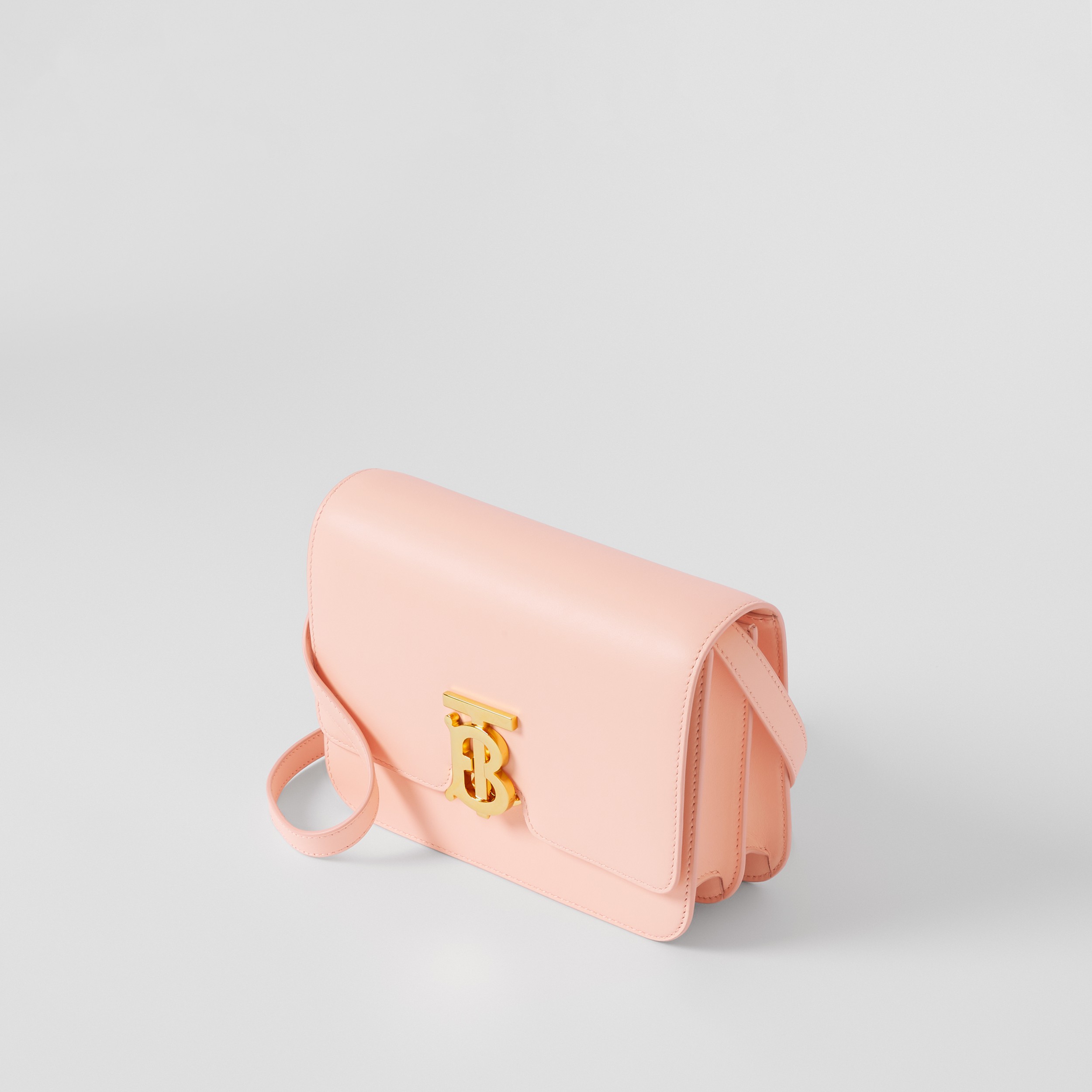 Leather Small TB Bag in Peach Pink - Women | Burberry® Official - 4