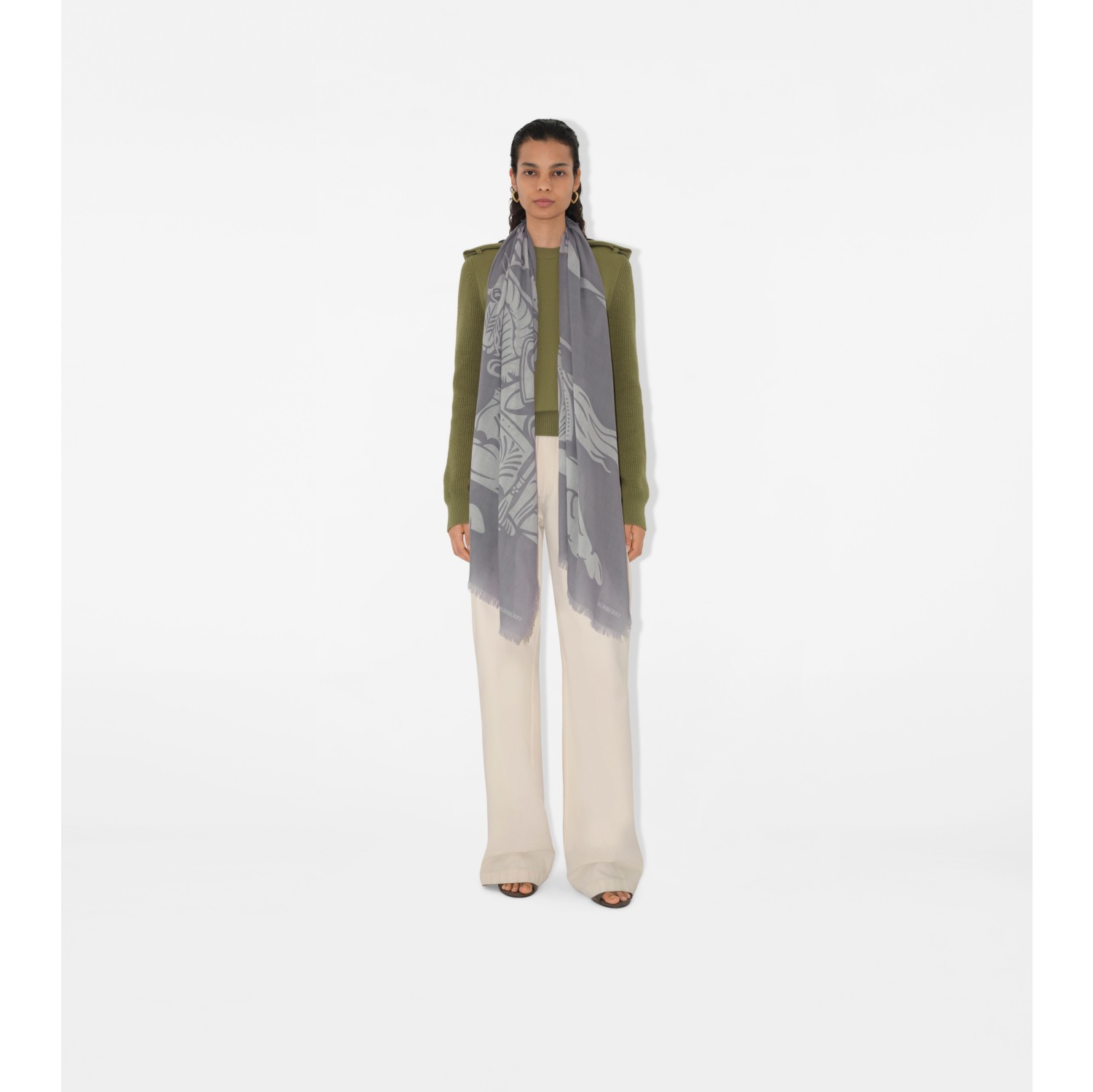 Wide EKD Wool Scarf