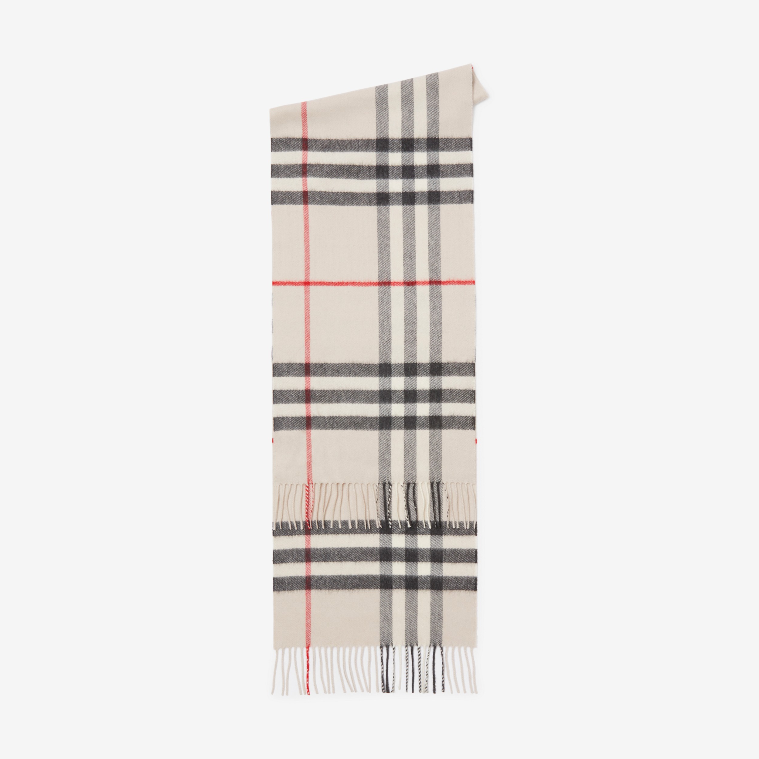 The Burberry Check Cashmere Scarf in Stone | Burberry® Official - 2
